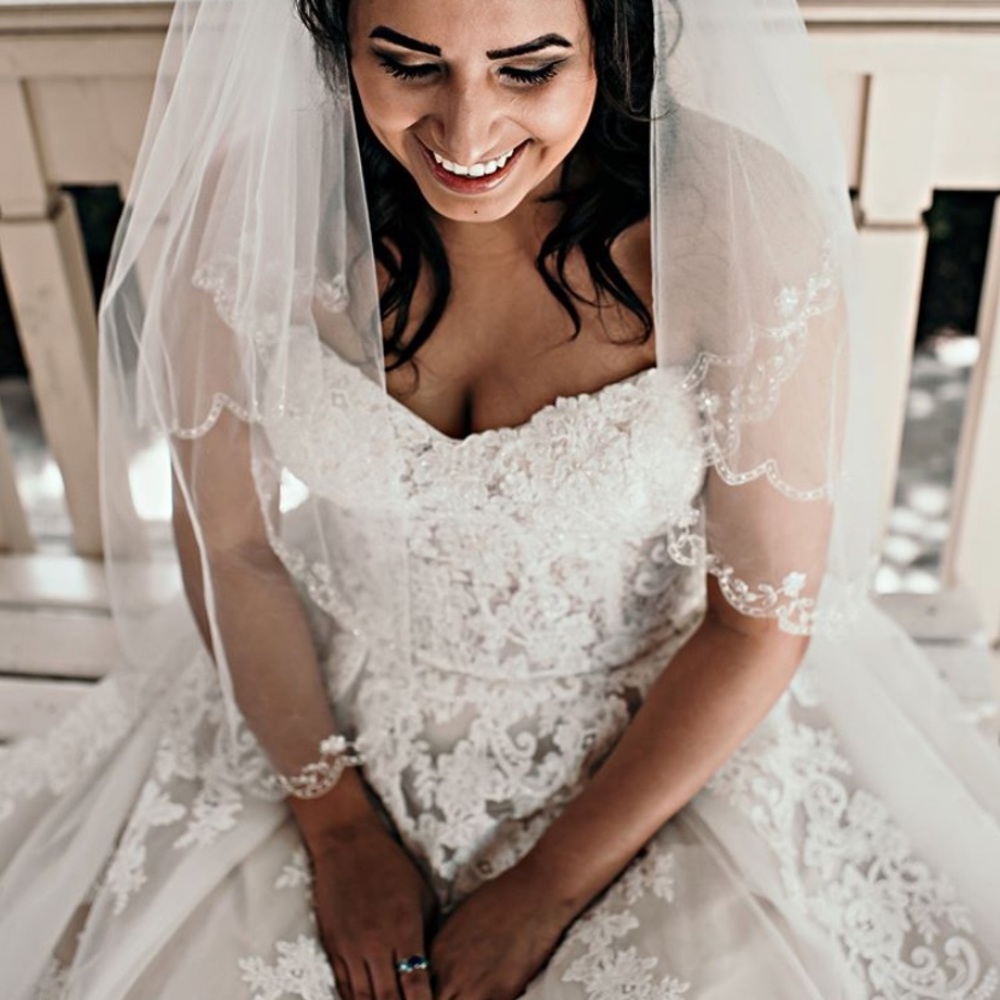 David’s bridal off white beautiful wedding dress